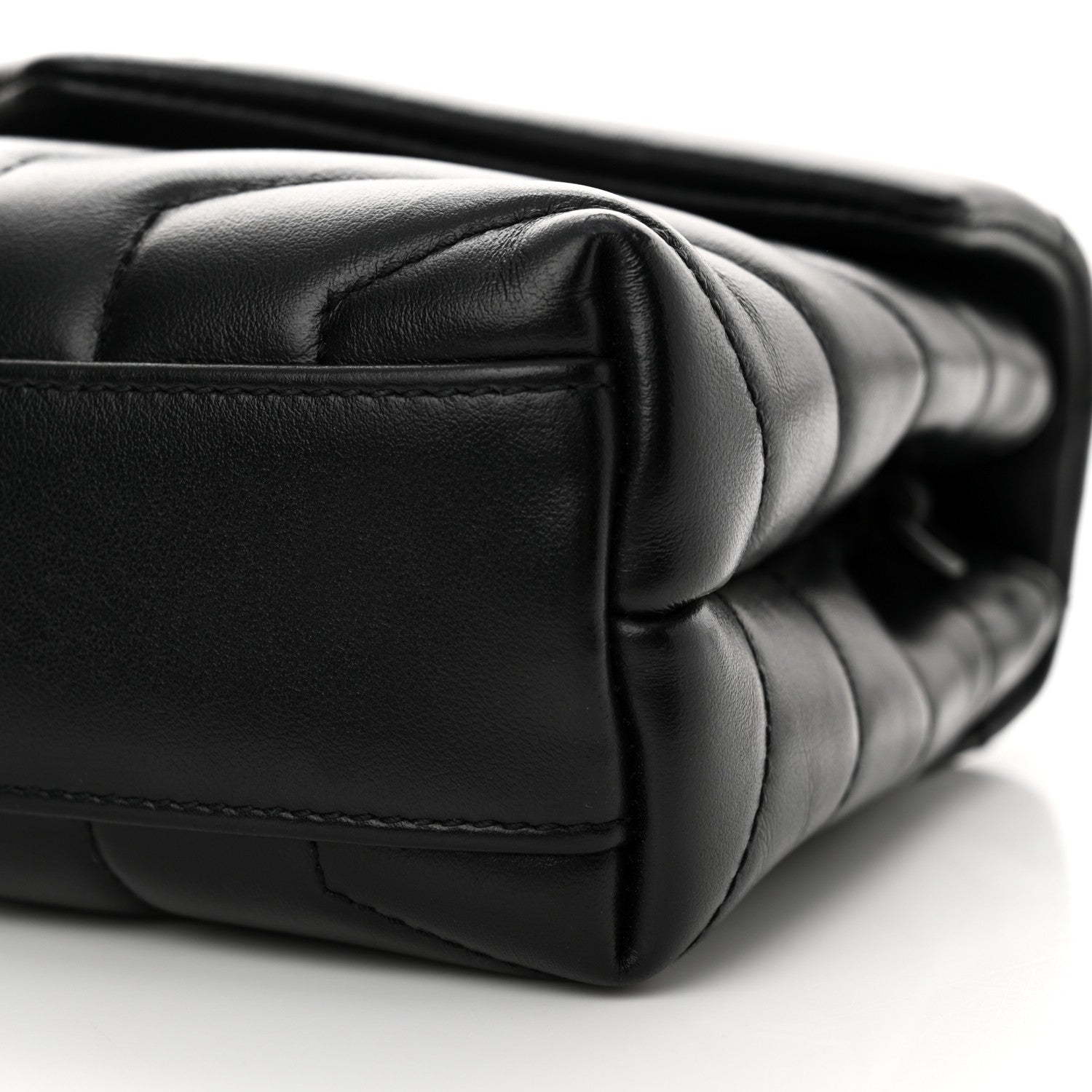 Saint Laurent Calfskin Y Quilted Monogram Monochrome Toy Loulou Crossbody Bag Black 10 of 15
