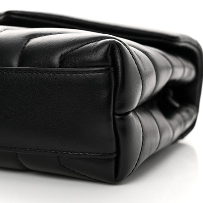 Saint Laurent Calfskin Y Quilted Monogram Monochrome Toy Loulou Crossbody Bag Black 10 of 15