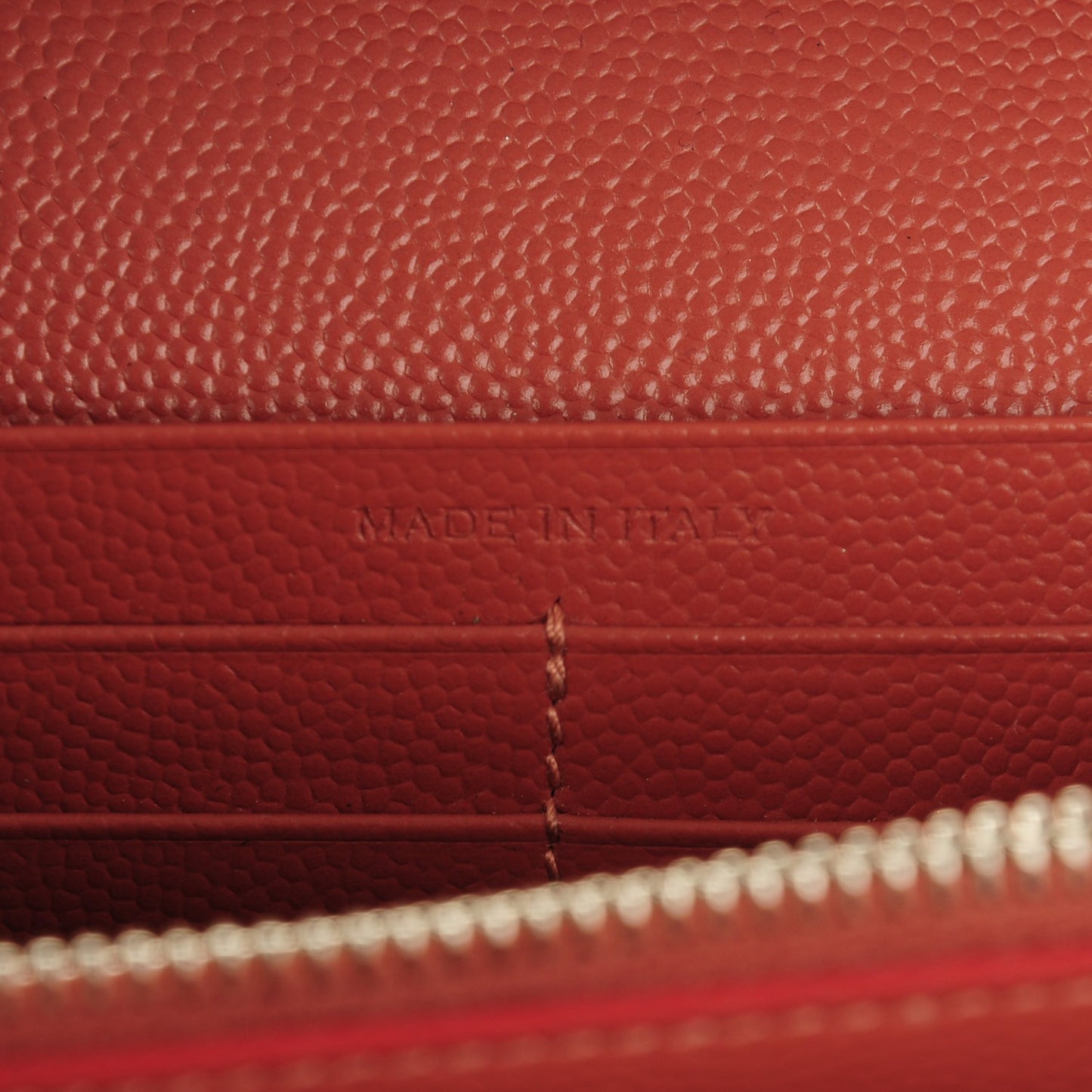 Grain De Poudre Matelasse Chevron Monogram Chain Wallet Blush Fonce