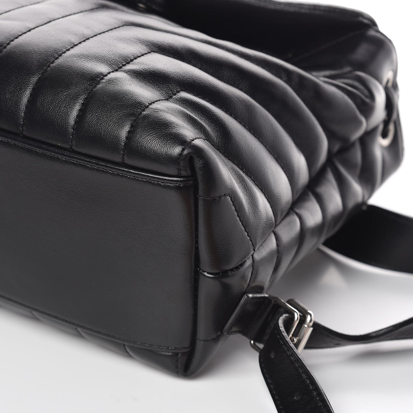Calfskin Y Quilted Monogram Small Loulou Backpack Black