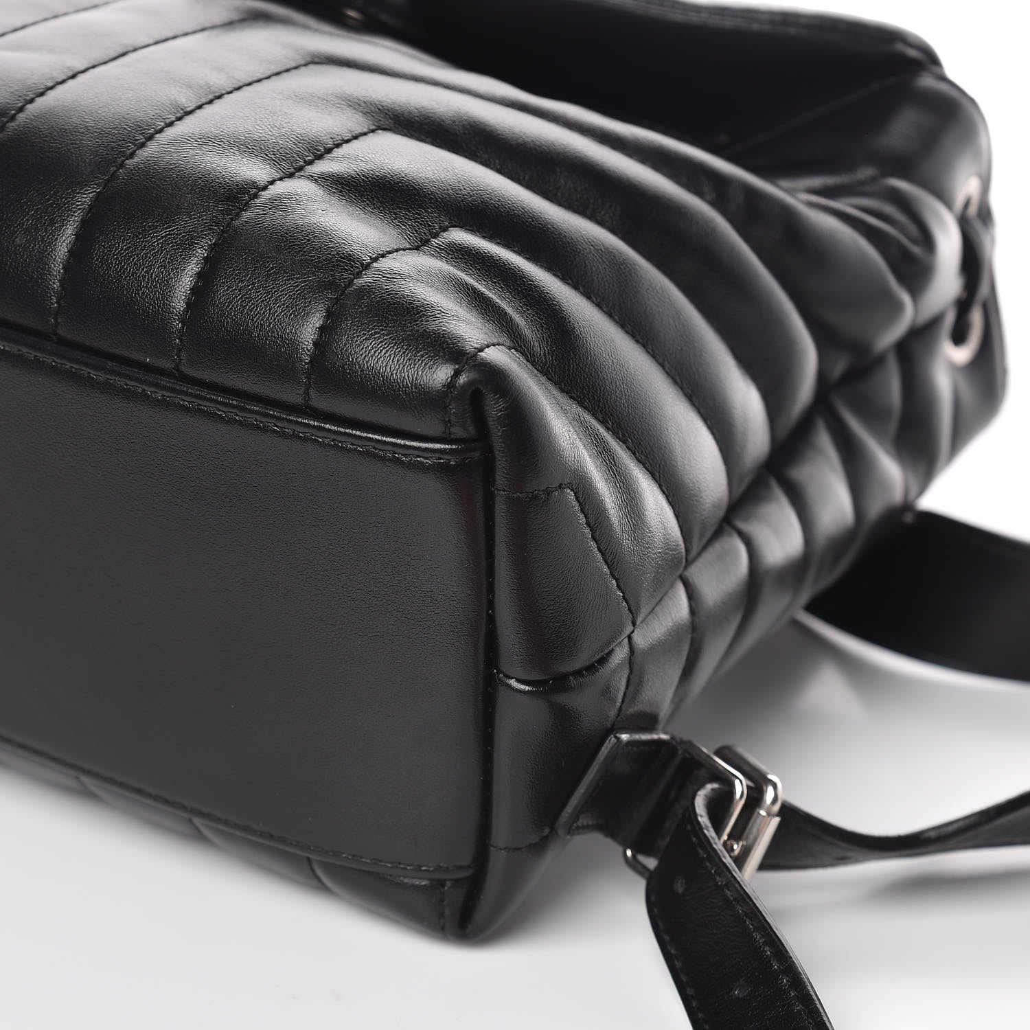 Saint Laurent Calfskin Y Quilted Monogram Small Loulou Backpack Black 11 of 12