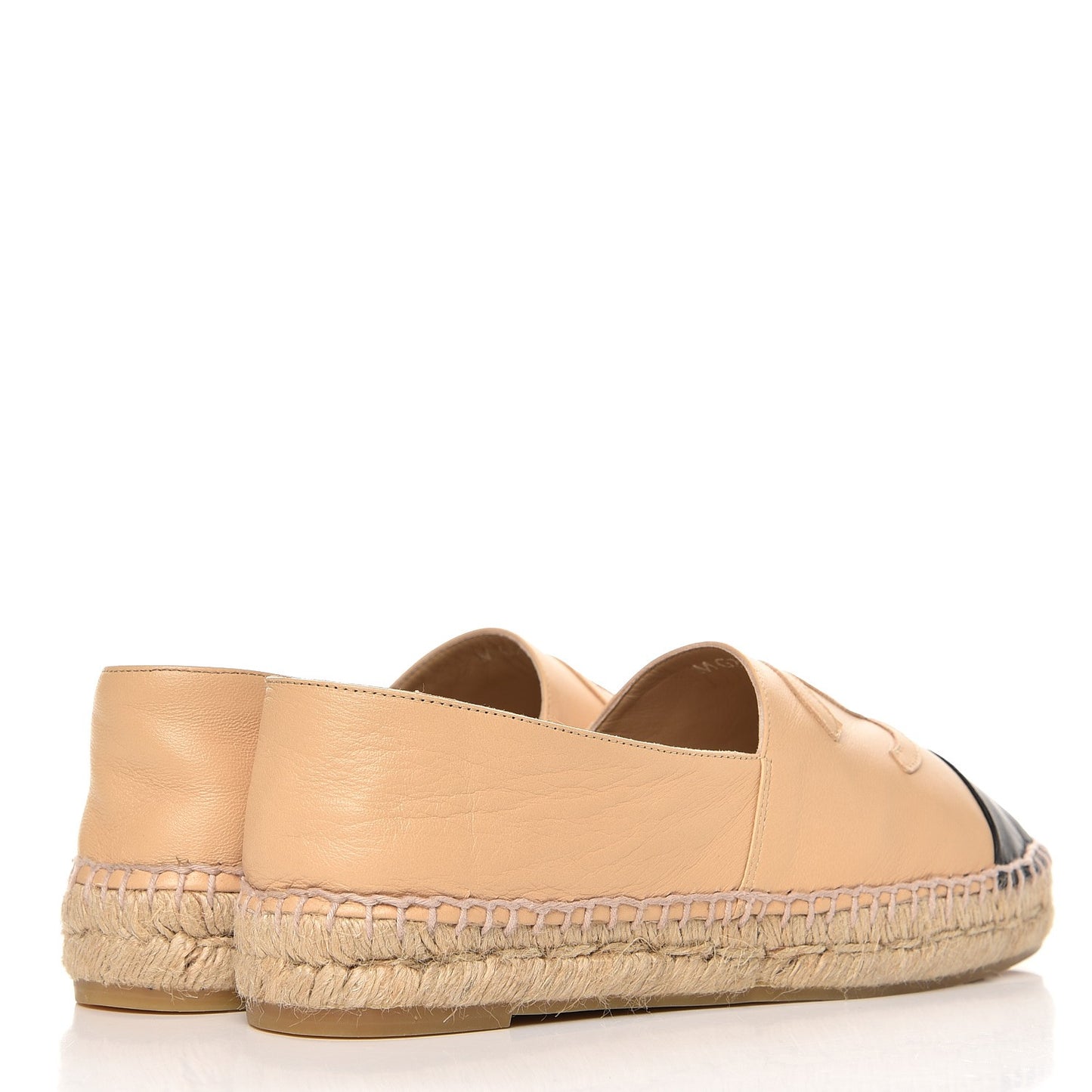 Lambskin CC Espadrilles 38 Beige Black