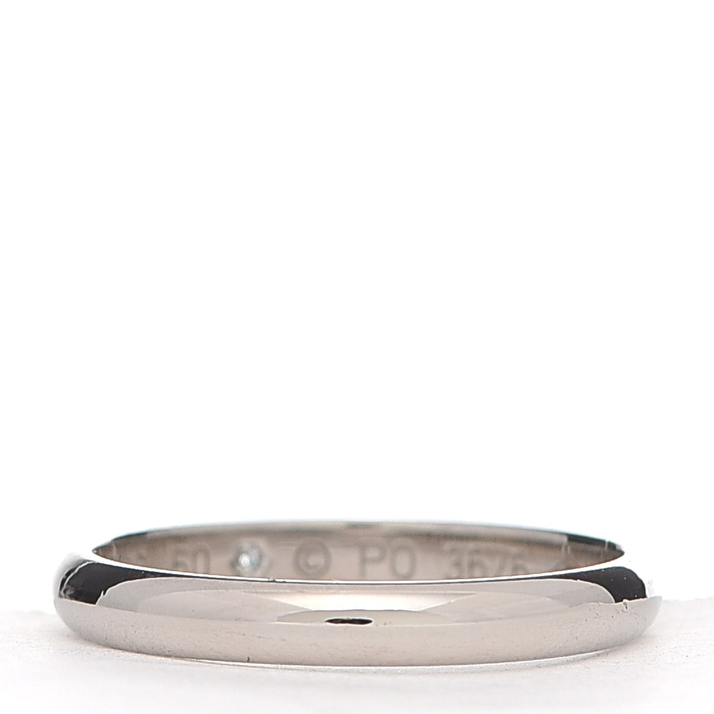 Platinum Diamond 2.6mm 1895 Wedding Band Ring 50 5.25