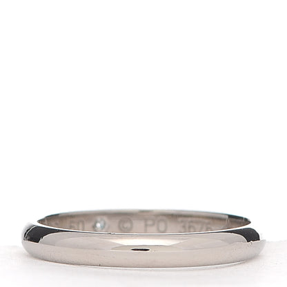 Cartier Platinum Diamond 2.6mm 1895 Wedding Band Ring 50 5.25 3 of 5