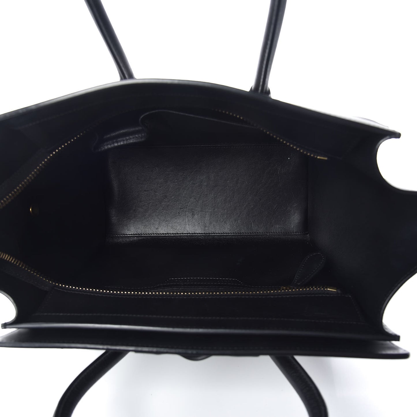 Smooth Calfskin Multicolor Double Stitching Micro Luggage Black