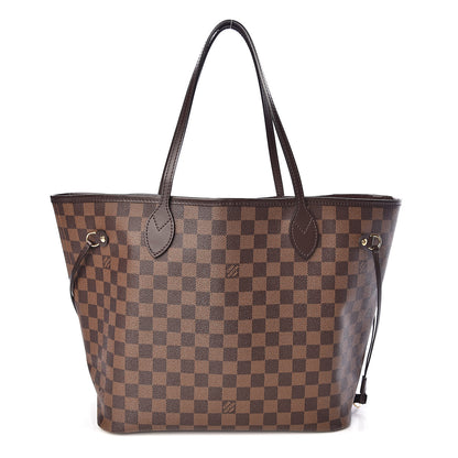 Louis Vuitton Damier Ebene Neo Neverfull MM Rose Ballerine 1 of 12