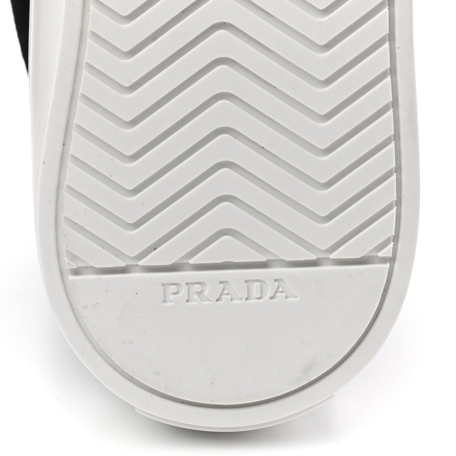 Prada Suede Shearling Triangle Logo Wheel High Top Sneakers 38 Black 6 of 8