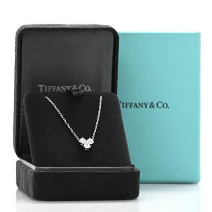 Tiffany Platinum Diamond .42ctw Aria Pendant Necklace 5 of 5