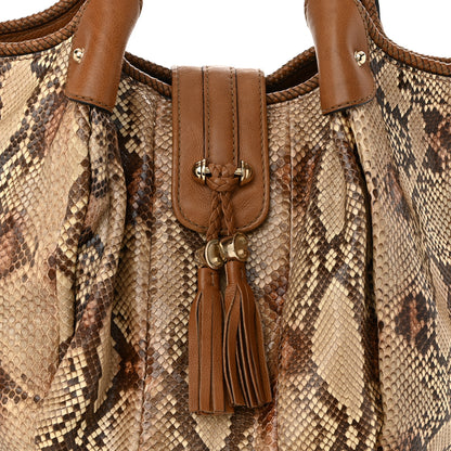Gucci Python Medium Marrakech Shoulder Bag Beige 8 of 10