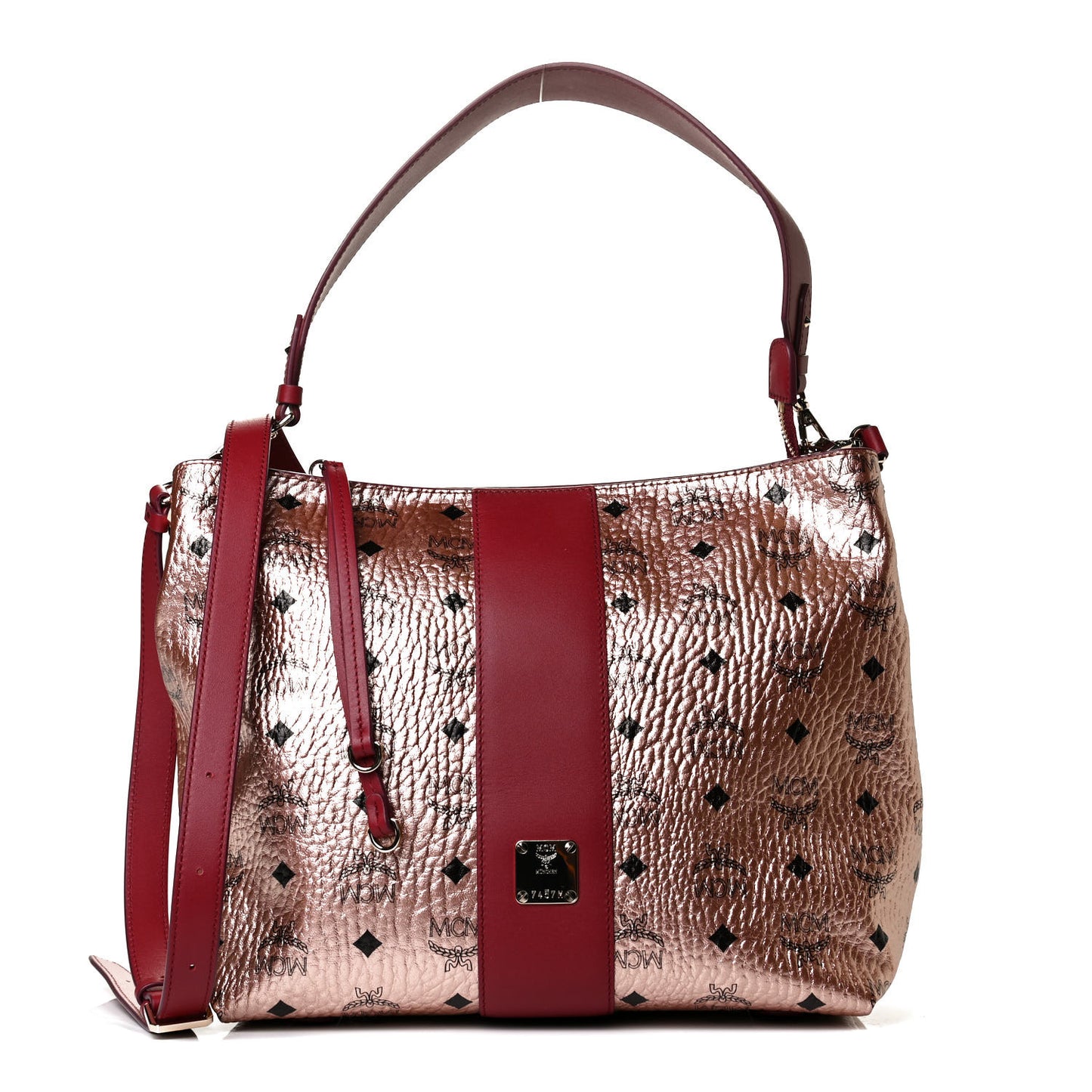 Metallic Visetos Medium Klara Hobo Champagne Gold