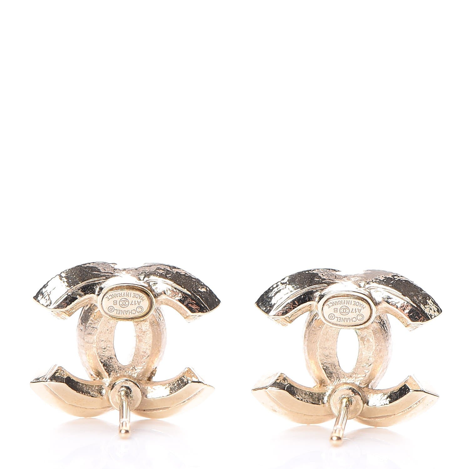 Chanel Crystal CC Earrings Gold 3 of 6