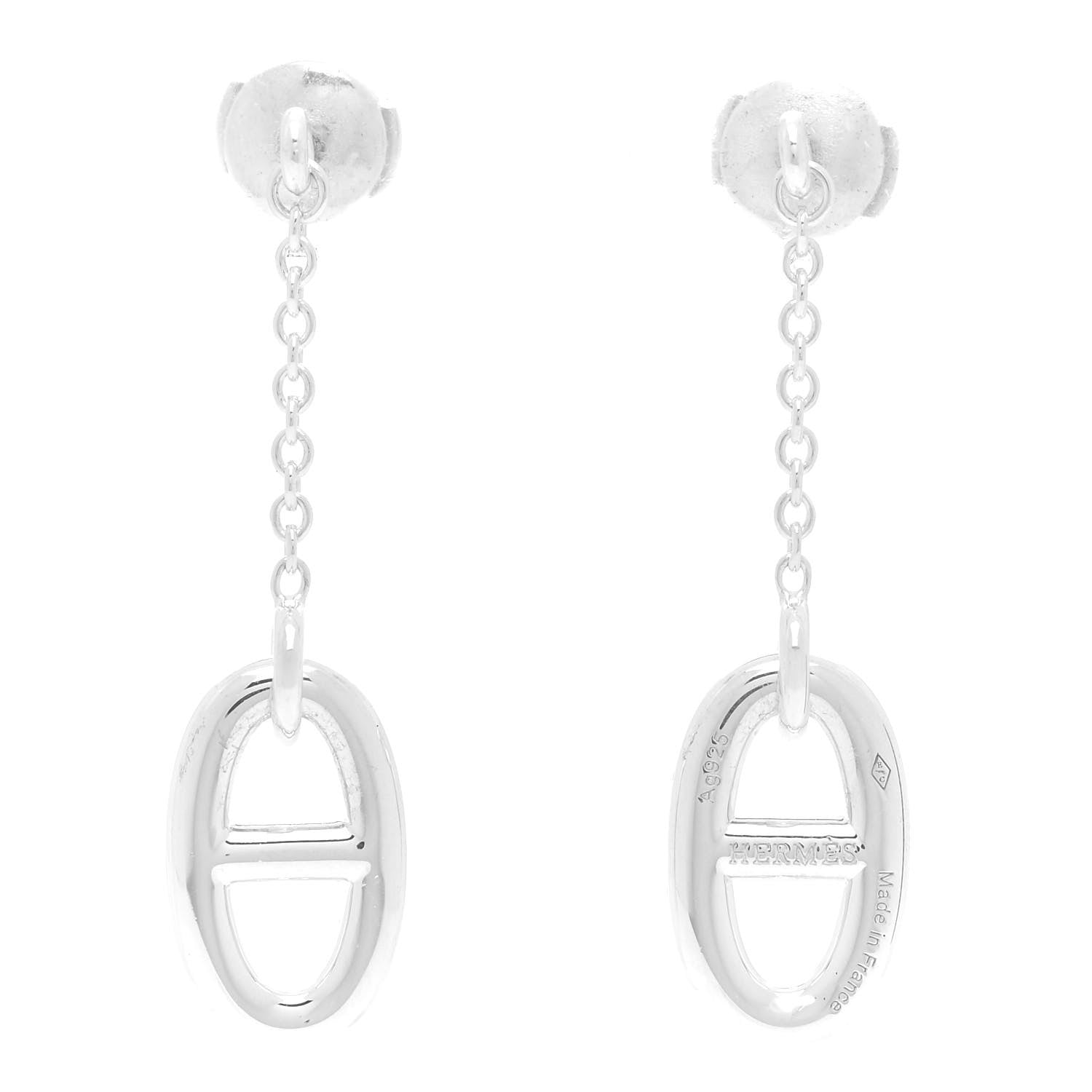Hermes Sterling Silver Farandole Drop Earrings 1 of 6