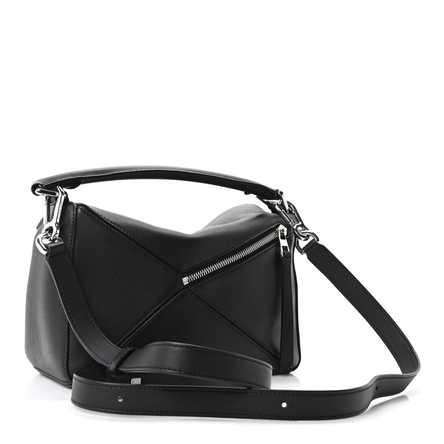 Calfskin Small Puzzle Bag Black