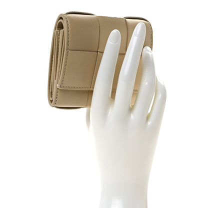 Bottega Veneta Nappa Calfskin Maxi Intrecciato Cassette Tri-Fold Wallet Porridge 2 of 6