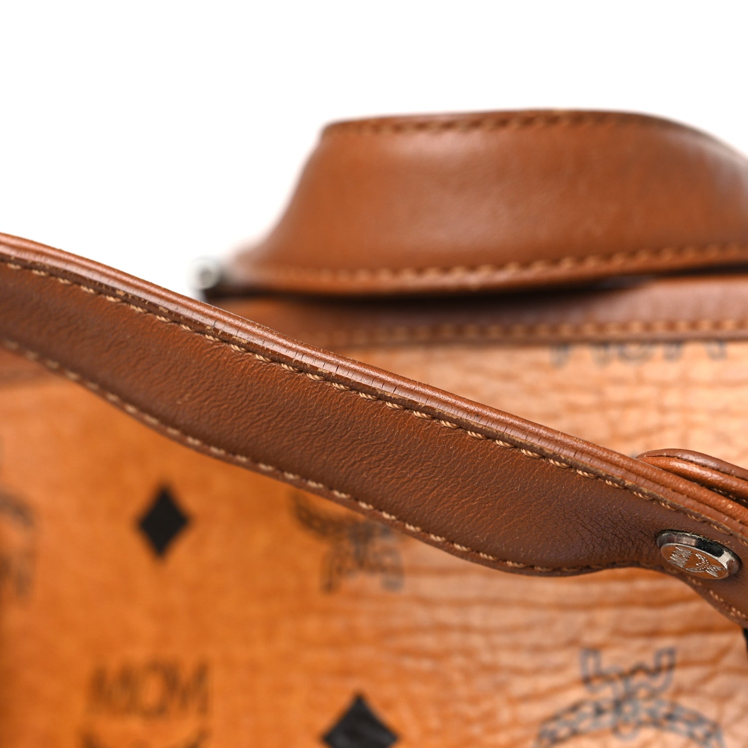MCM Visetos Shopping Tote Cognac 12 of 12