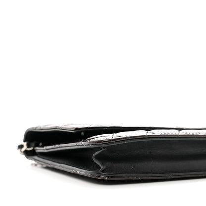 Chanel Patent Quilted Brilliant Wallet On Chain WOC Black 10 of 12