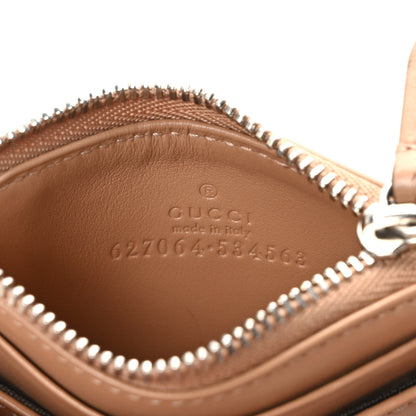 Gucci Calfskin Matelasse Monochrome GG Marmont Key Case Card Holder Camelia 6 of 9