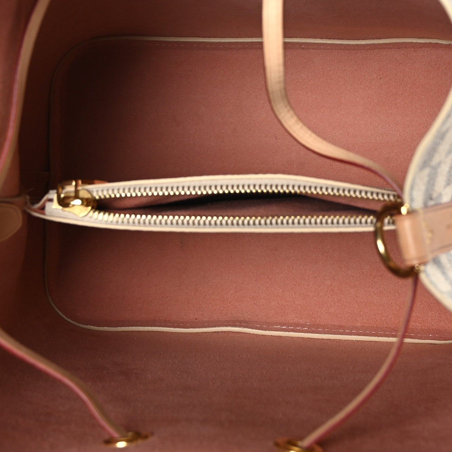 Louis Vuitton Damier Azur Braided Neonoe MM Peach Cream 5 of 11