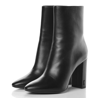 Saint Laurent Nappa Vendome Loulou Ankle Zip Boot 38 Black 3 of 10