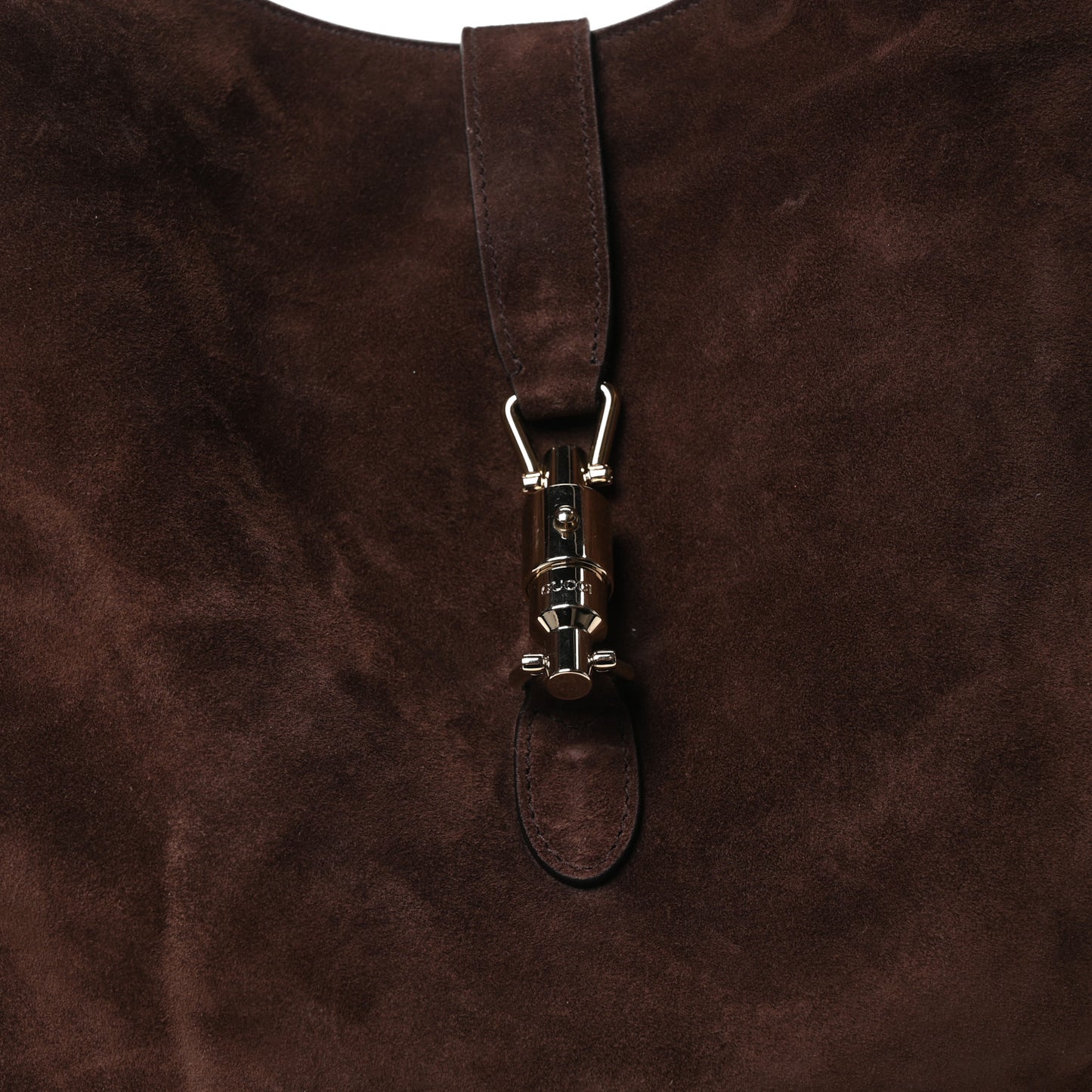 Suede Jackie 1961 Giorno Shoulder Bag Dark Brown