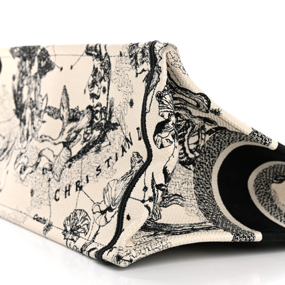 Christian Dior Canvas Zodiac Toile De Jouy Embroidered Medium Book Tote Latte 10 of 12