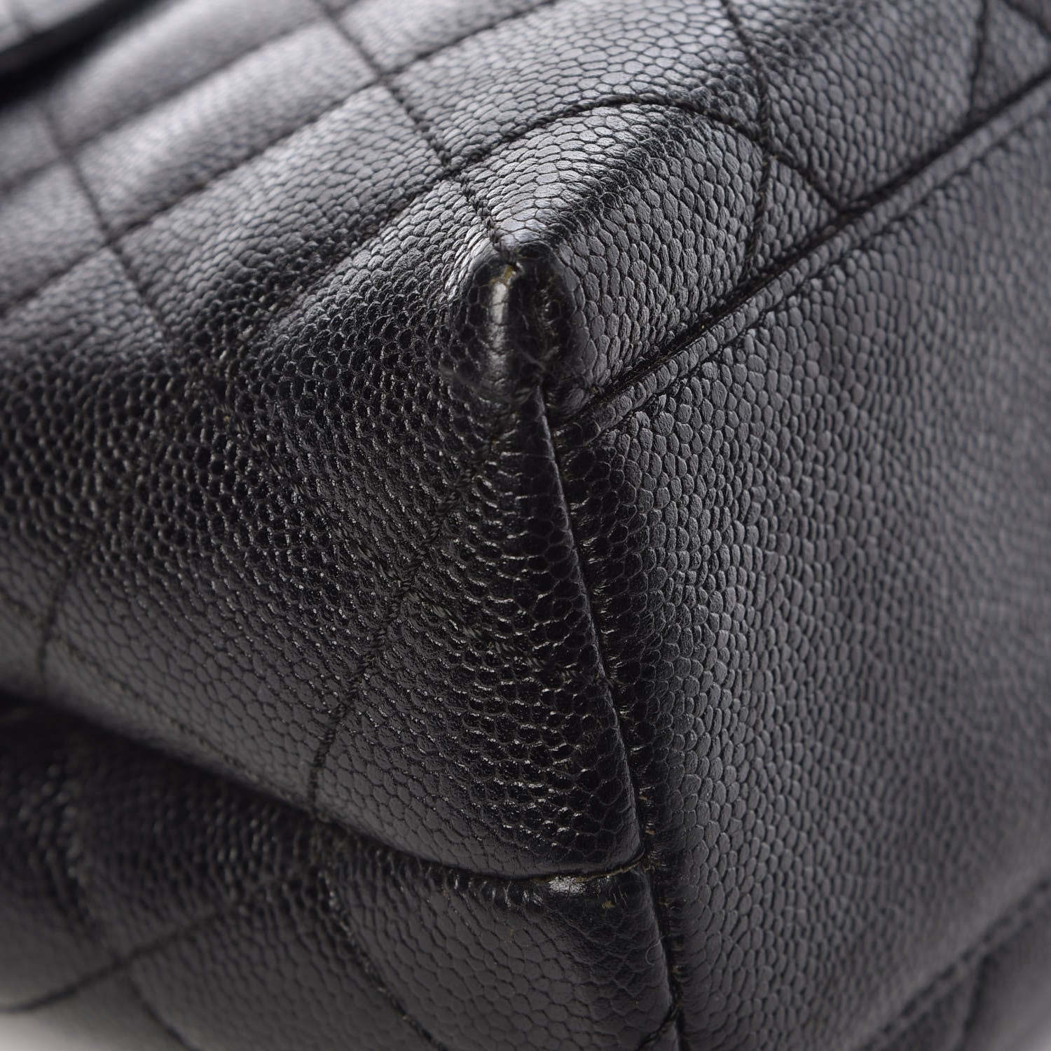 Chanel Caviar Quilted Jumbo Kelly Flap Black 12 of 17