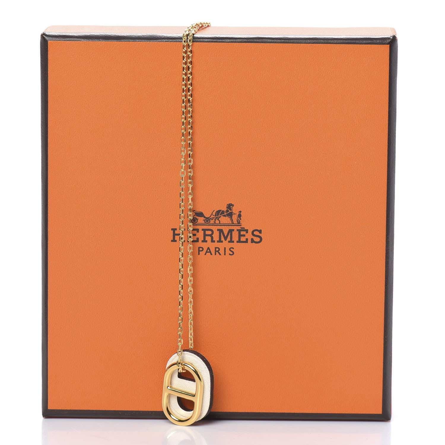 Hermes Swift O'Maillon Pendant Necklace White 7 of 7