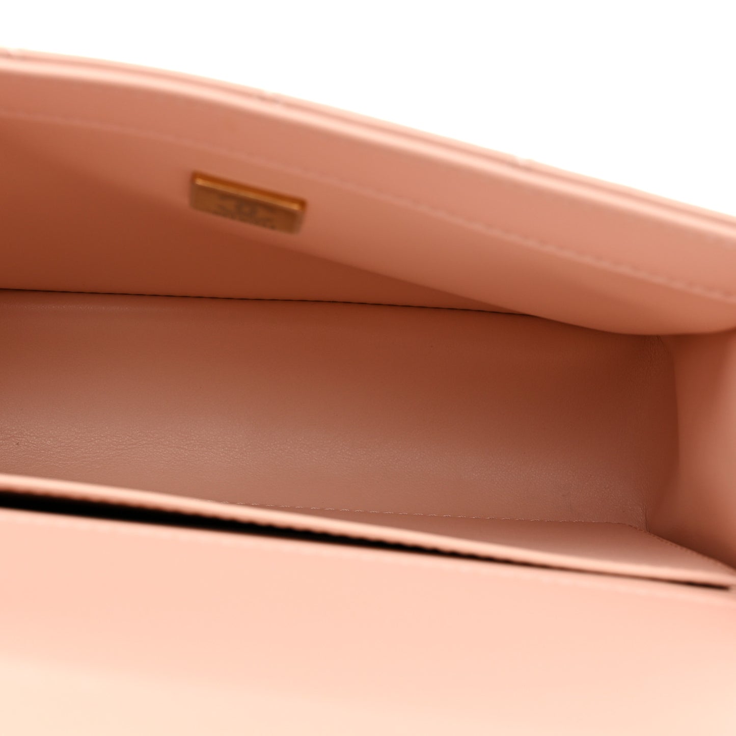 Calfskin Quilted Perfect Fit Flap Light Pink
