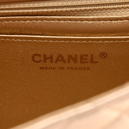 Chanel Metallic Lambskin Quilted Mini Square Flap 7 of 10