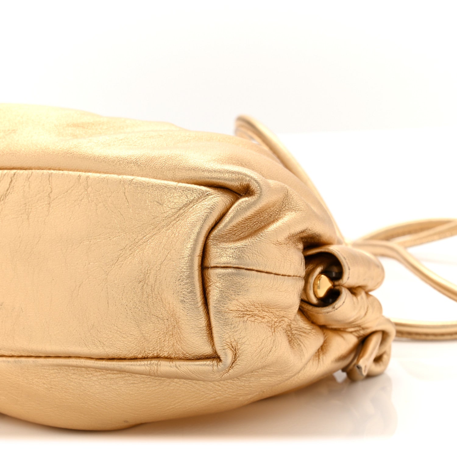 Mansur Gavriel Metallic Lambskin Mini Cloud Clutch Gold 9 of 9