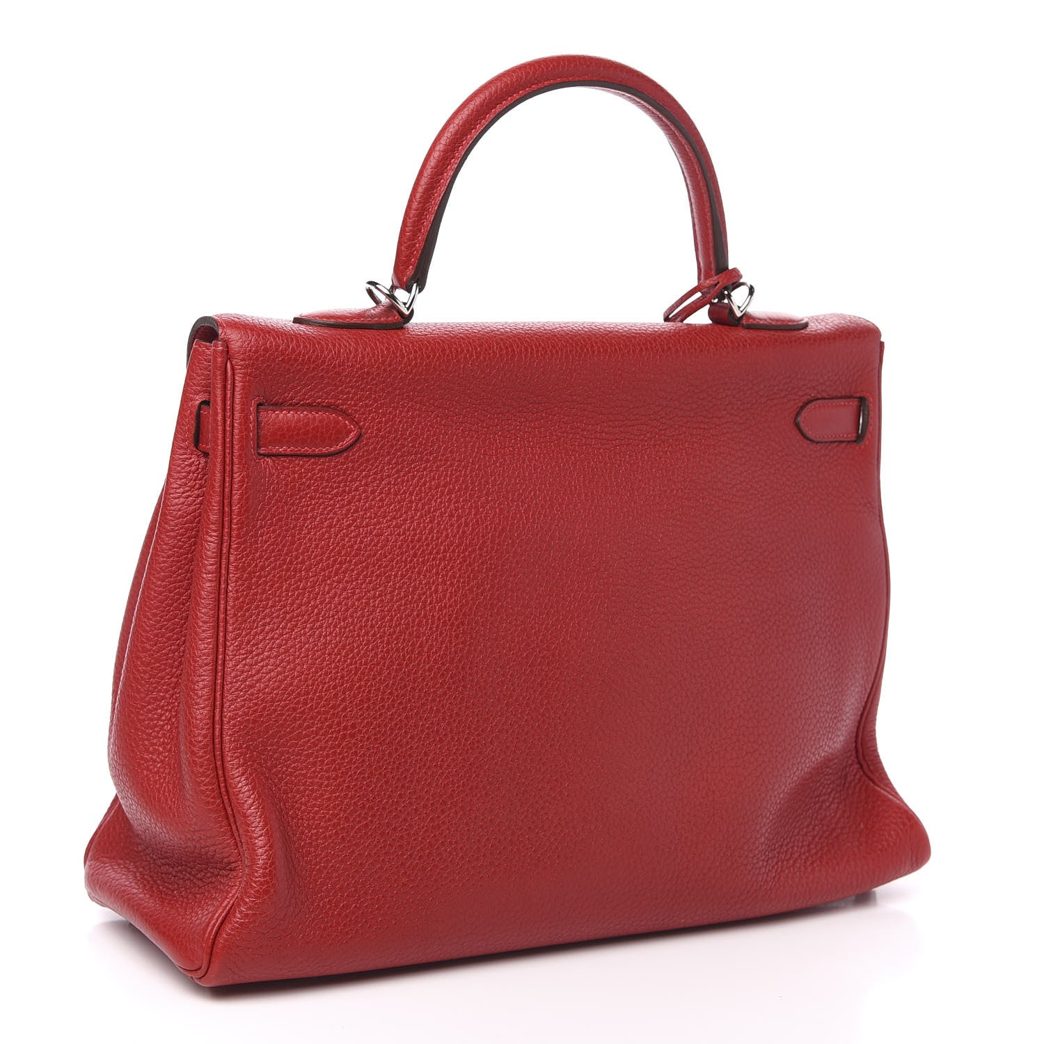 Hermes Taurillon Clemence Retourne Kelly 35 Rouge Casaque 3 of 34