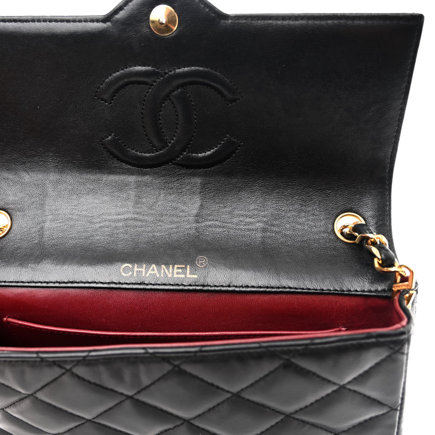Chanel Lambskin Quilted Single Flap Black 11 of 12