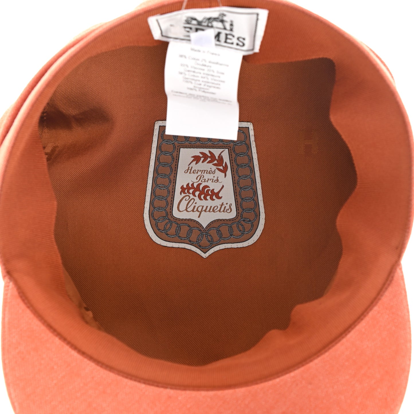 Double Linen Twill Casquette Cabourg Cliquetis Cap 56 Orange Meranti