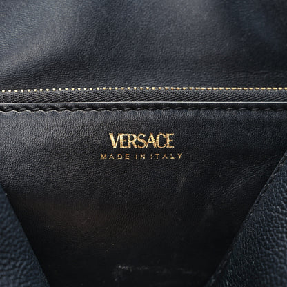 Versace Grained Calfskin La Medusa Top Handle Bag Black 5 of 7