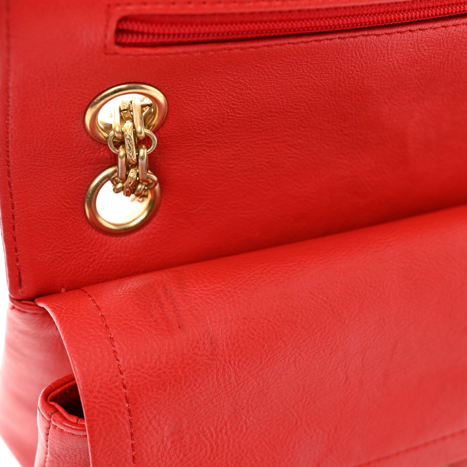 Chanel Calfskin Chevron Quilted 2.55 Reissue 225 Flap Red 13 of 15