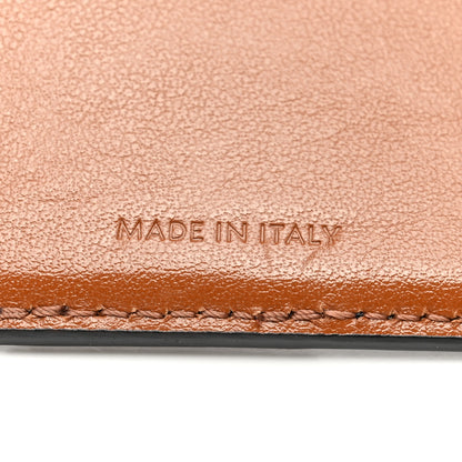 Celine Canvas Triomphe Lambskin Folded Compact Wallet Tan 7 of 11