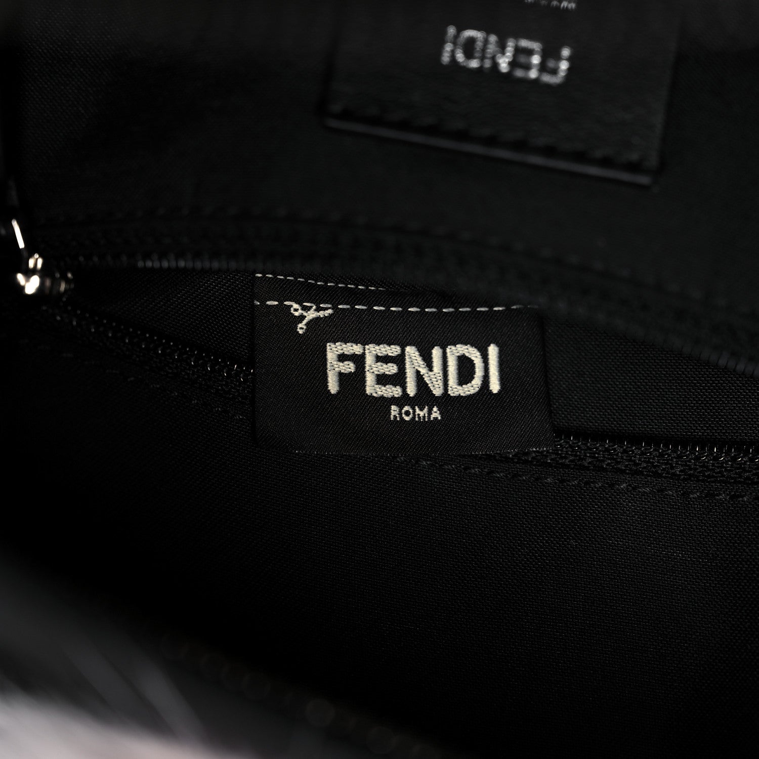 Fendi Nylon Vitello Elite Fox Goat Fur Monster Eyes Studded Mini Backpack Black Peonia Multicolor 10 of 12