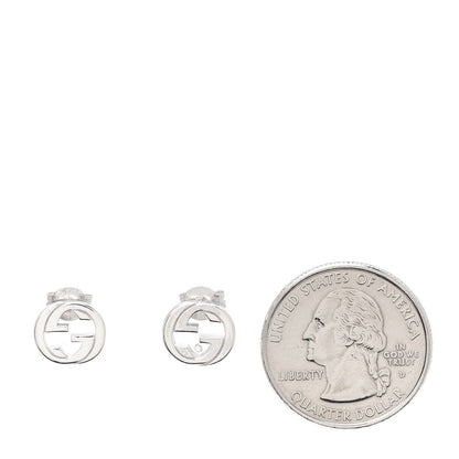 Gucci Sterling Silver Interlocking GG Stud Earrings 2 of 4