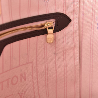Louis Vuitton Damier Ebene Neo Neverfull MM Rose Ballerine 17 of 18