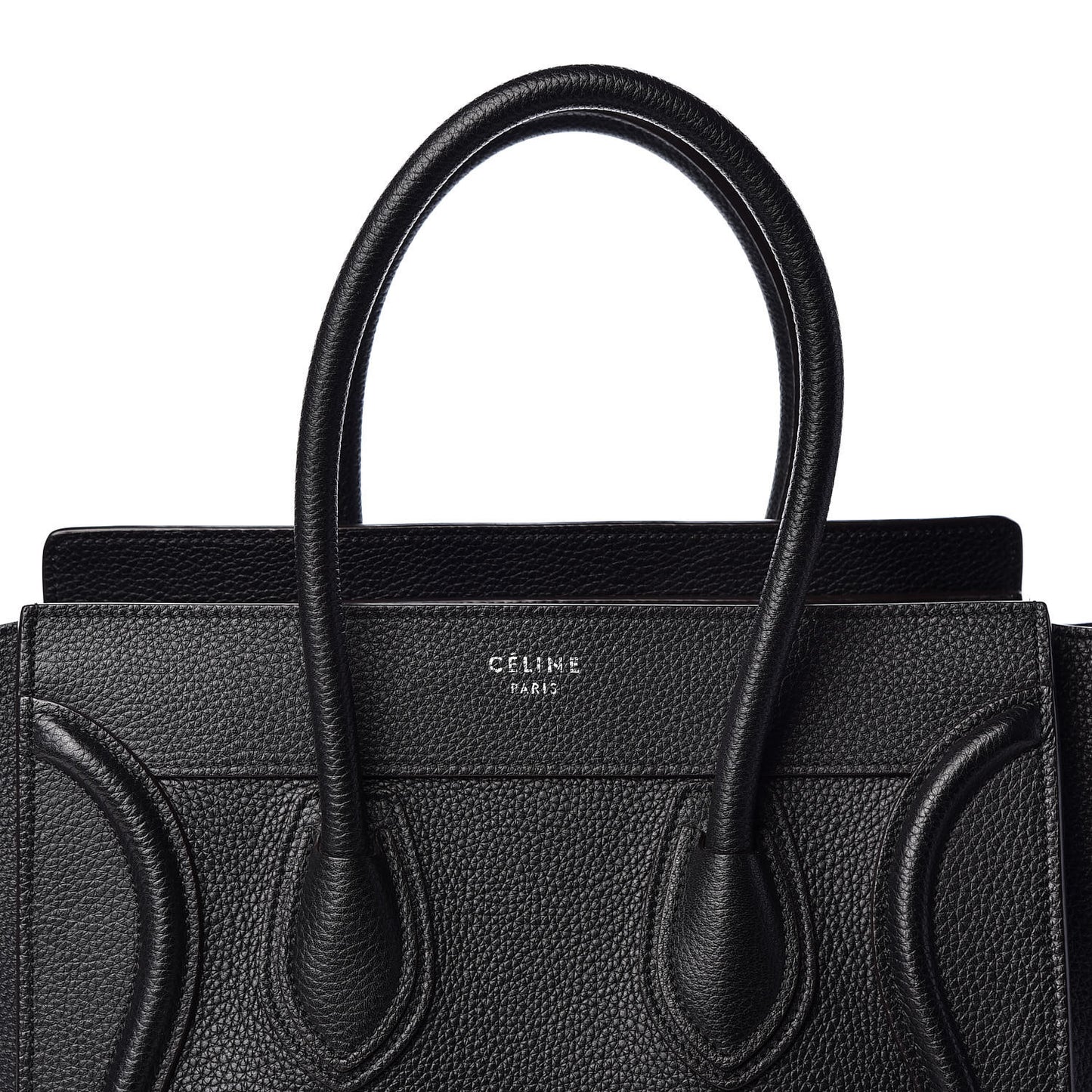 Drummed Calfskin Micro Luggage Black