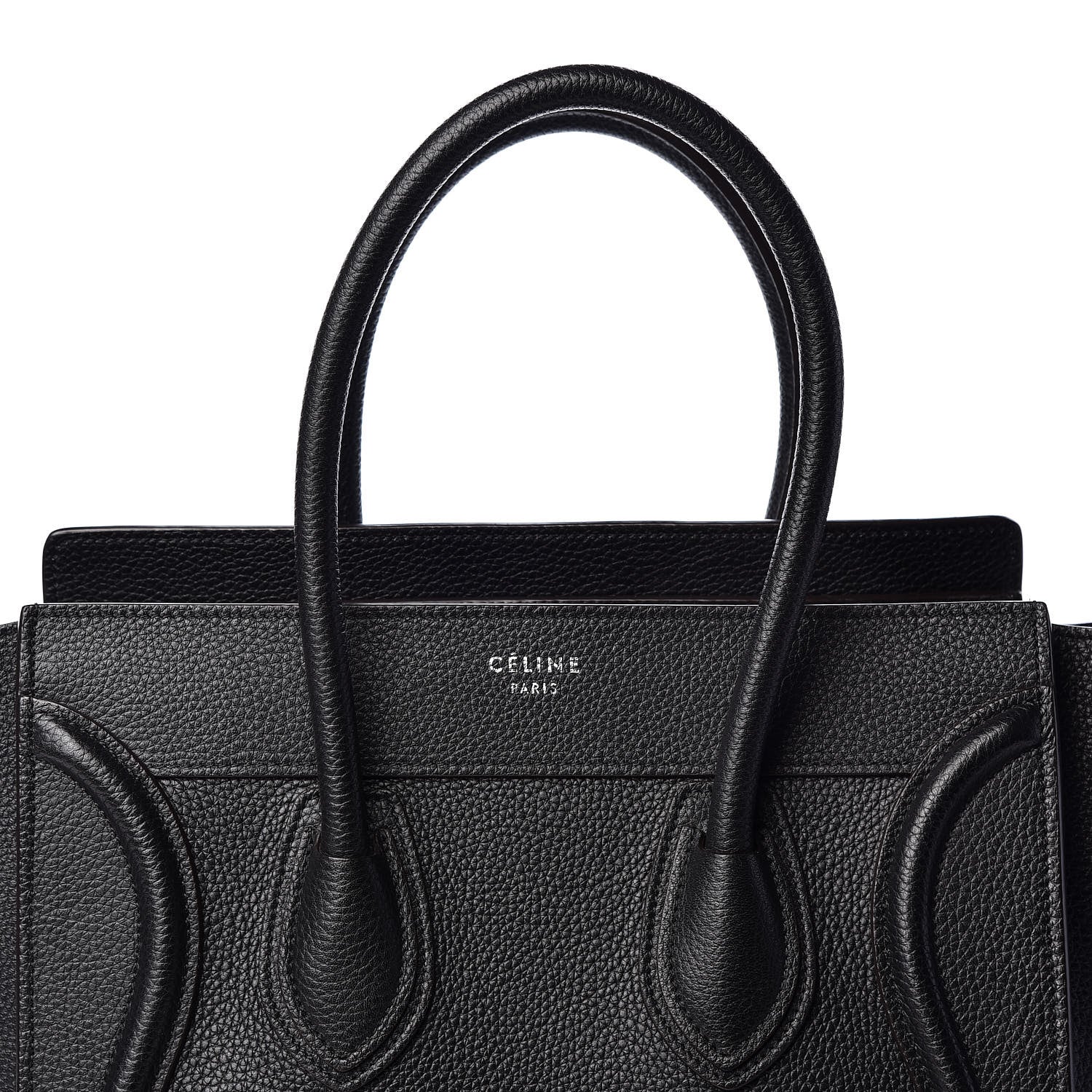Celine Drummed Calfskin Micro Luggage Black 8 of 9