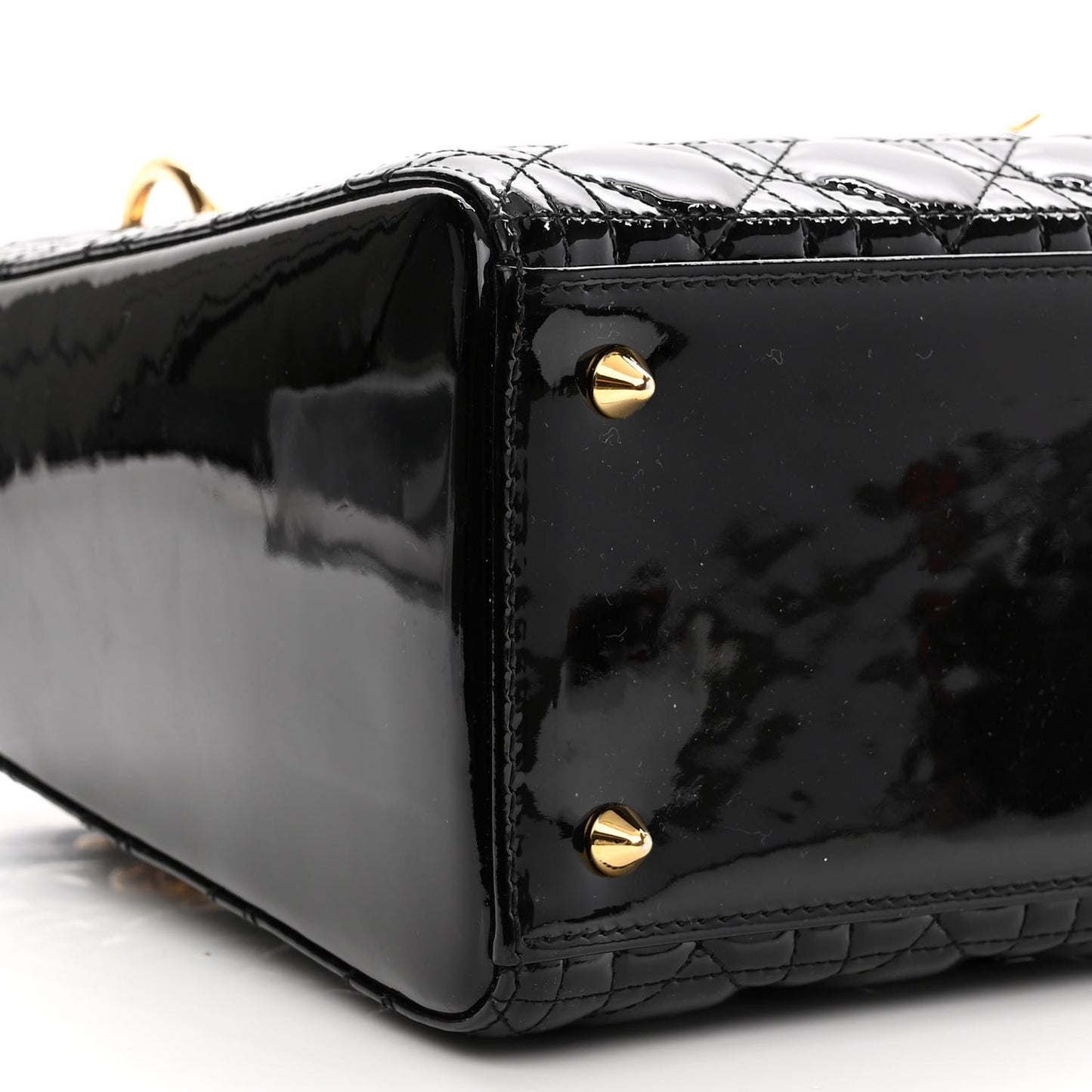 Patent Cannage Medium Lady Dior Black