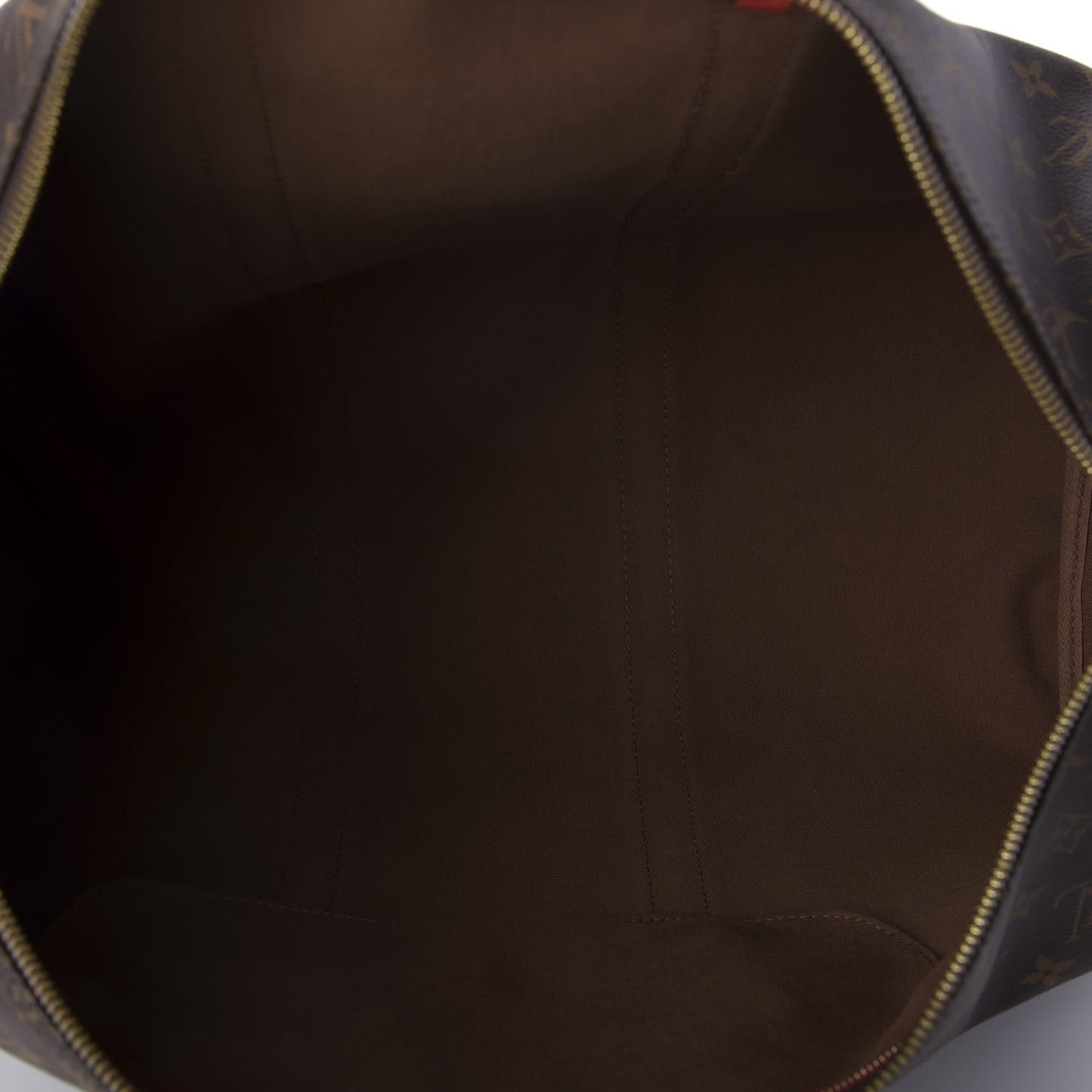 Calfskin Monogram Keepall Bandouliere 50 Coquelicot