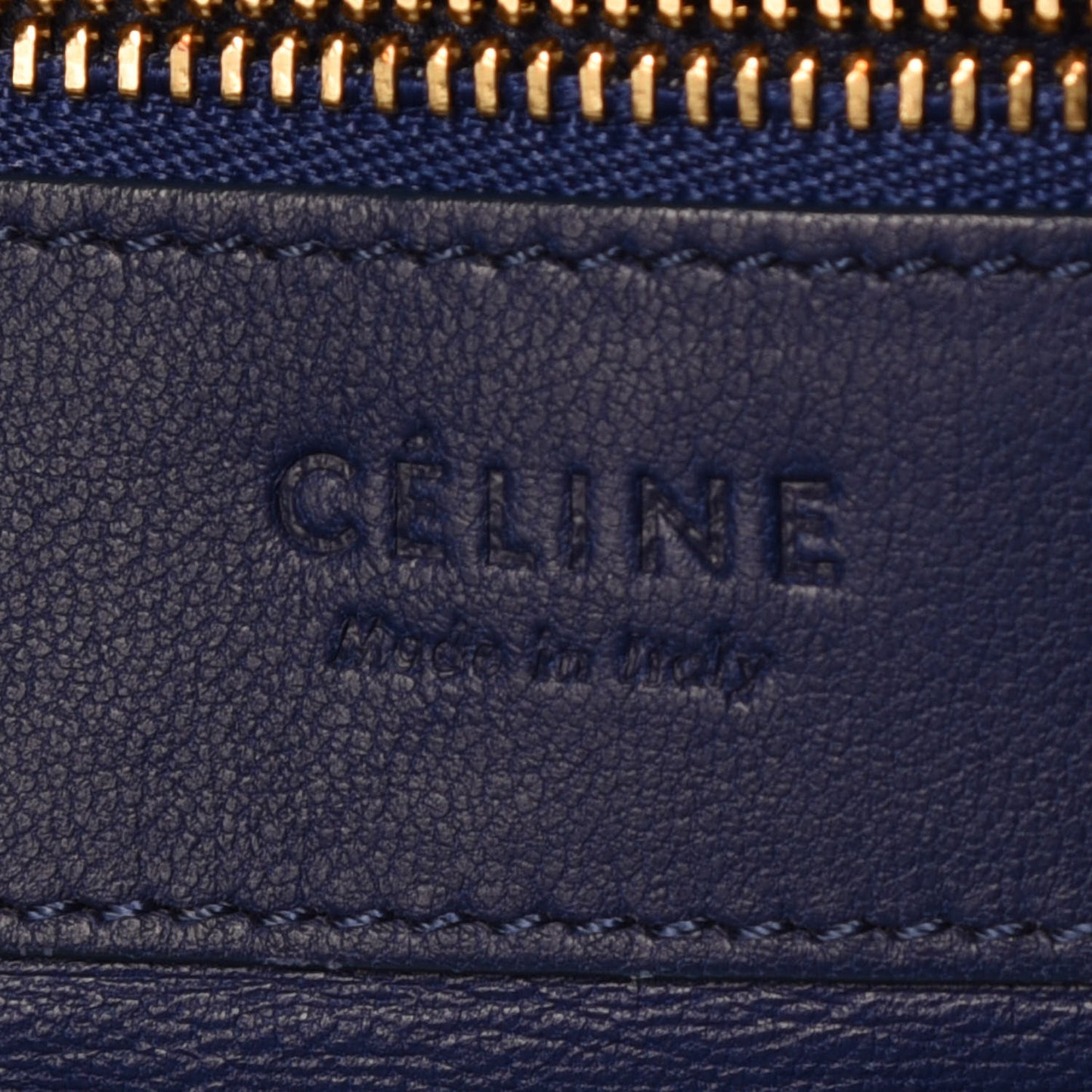 Lambskin Horizontal Bi-Color Cabas Blue