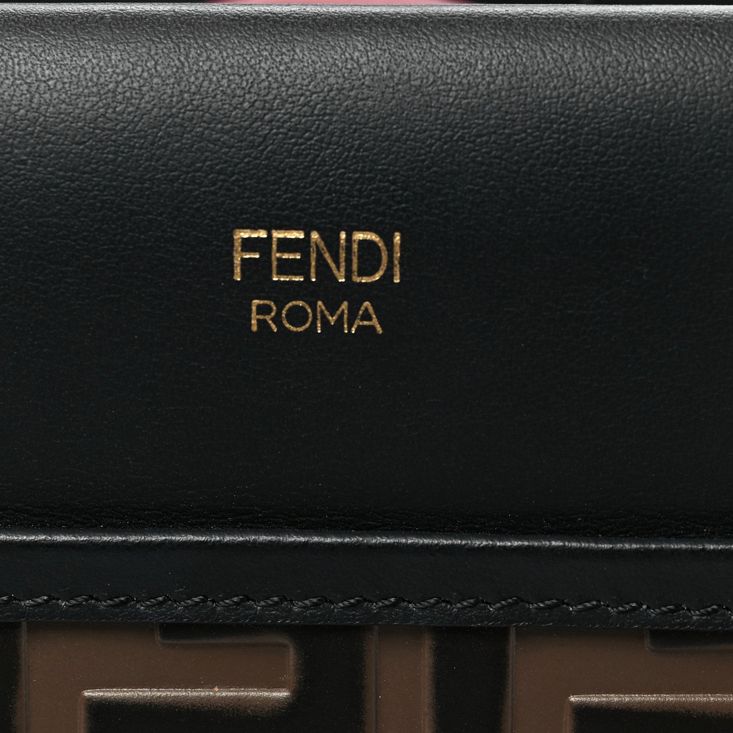 Fendi Vitello Century F is Fendi FF 1974 Embossed Small Runaway Satchel Black Maya 6 of 7