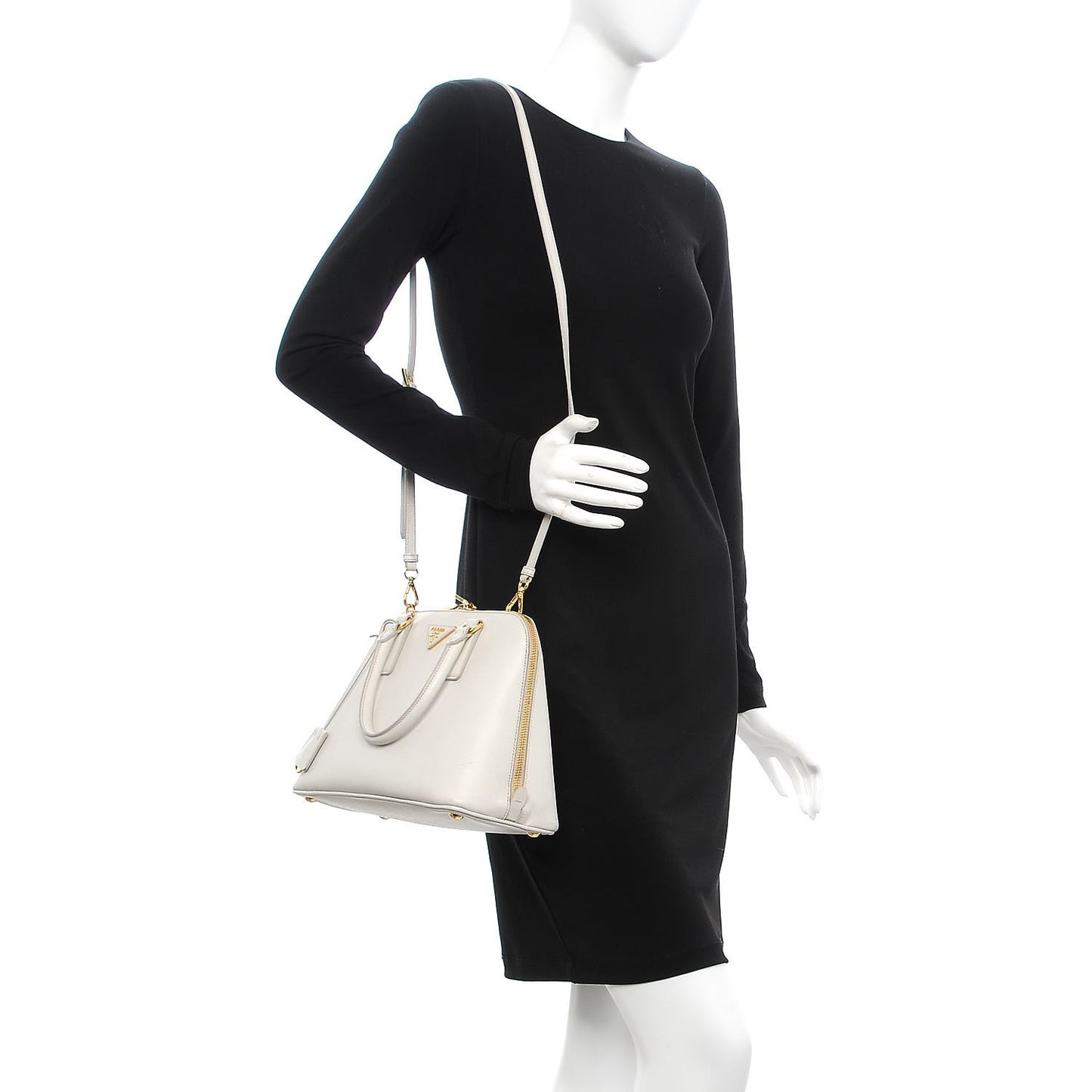 Saffiano Lux Medium Promenade Tote Talco