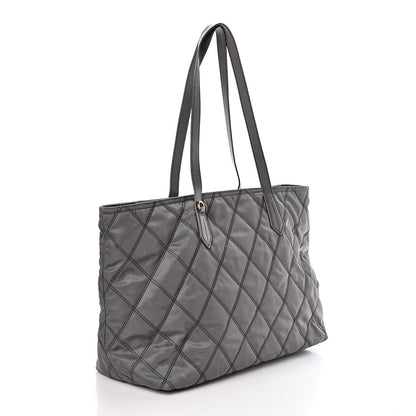 Prada Nylon Tessuto Impuntu Quilted Shopper Tote Ardesia 3 of 10