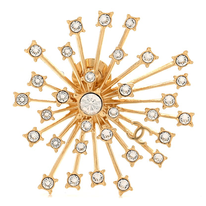 Chanel Metal Strass Starburst CC Brooch Gold 1 of 3