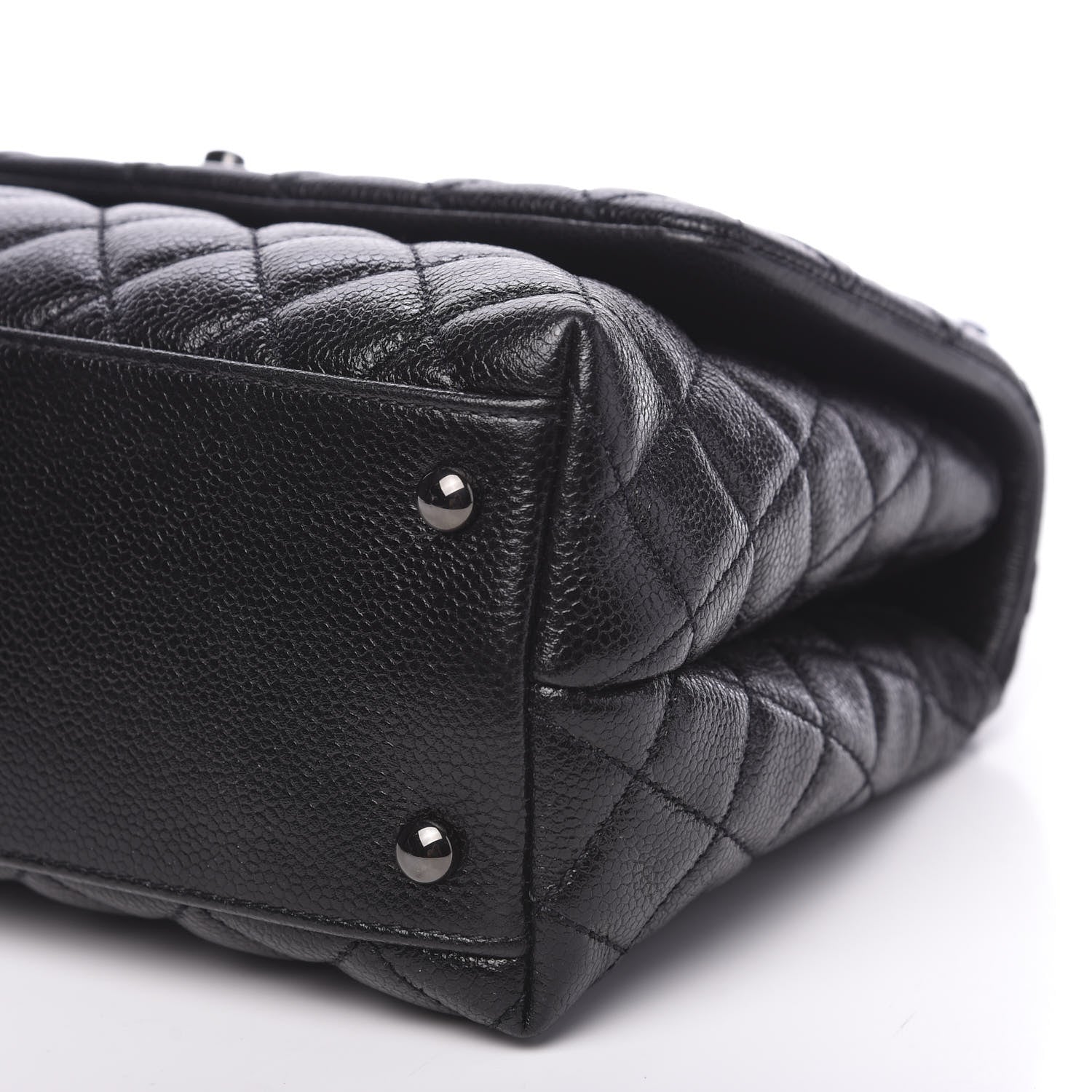 Chanel Caviar Quilted Small Coco Handle Flap So Black 8 of 10