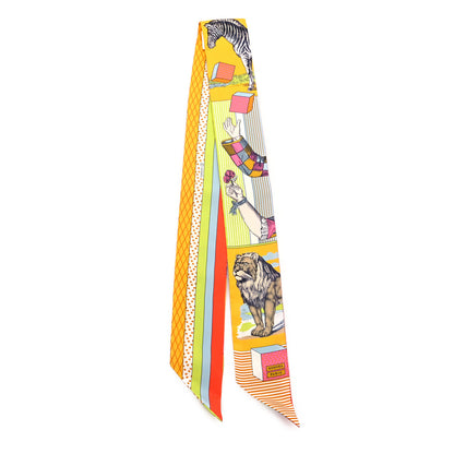 Hermes Silk Twilly Grand Theatre Nouveau Soleil Vert Fluo Mulitcolor 2 of 3